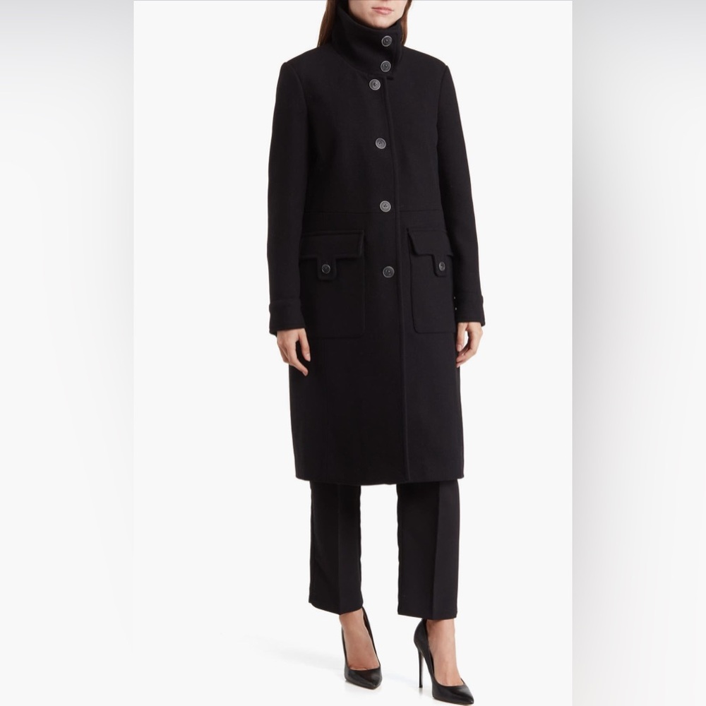 Andrew Marc Almedia Wool Blend Twill Coat Sz S NWT $400